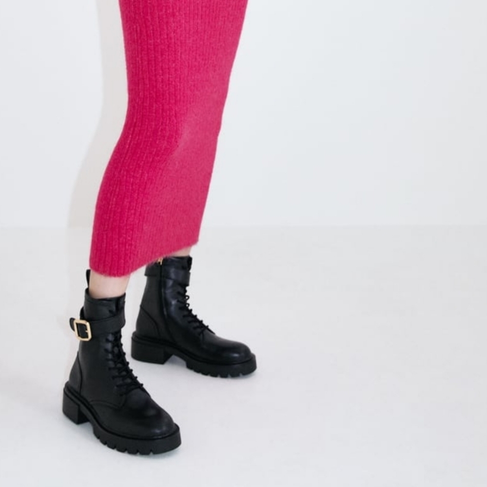 Low Heeled Leather Ankle Boots